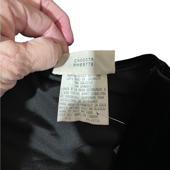 VINTAGE Northern Traditions - Pullover Black Velvet Dress Size Small NWT - Picture 8 of 9